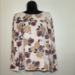 LOFT Floral Long Sleeve Women's Top